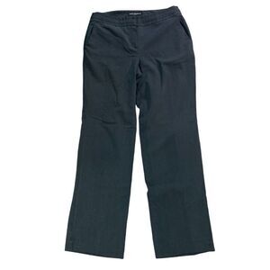 Sharagano Womens Size 10 Dress Pants‎ Gray Blue Elastic Waist Flat Front Pockets